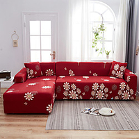 Dustproof All-powerful Slipcovers Stretch L Shape Sofa Cover Super Soft Fabric Couch Cover Sofa Furniture Protector With One Free Boster Case miniinthebox