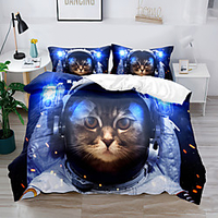 Duvet Cover Set CAT 2/3 Piece Bedding Set with 1 or 2 Pillowcase For Kids Teens Adults Bedroom Astronaut sky (Single Twin only 1pcs) miniinthebox