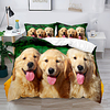 Duvet Cover Set Dog Happy Christmas 2/3 Piece Bedding Set with 1 or 2 Pillowcase(Single Twin only 1pcs) miniinthebox