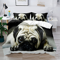 Duvet Cover Set Dog Happy Christmas 2/3 Piece Bedding Set with 1 or 2 Pillowcase(Single Twin only 1pcs) miniinthebox