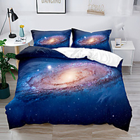 Duvet Cover Set Galaxy Sky Planet Space 2/3 Piece Bedding Set with 1 or 2 Pillowcase(Single Twin only 1pcs) miniinthebox