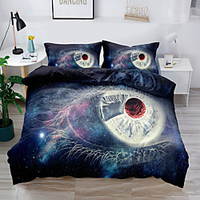 Duvet Cover Set Black hole Galaxy Sky Planet Space 2/3 Piece Bedding Set with 1 or 2 Pillowcase(Single Twin only 1pcs) miniinthebox