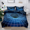 Duvet Cover Set Black hole Galaxy Sky Planet Space 2/3 Piece Bedding Set with 1 or 2 Pillowcase(Single Twin only 1pcs) miniinthebox