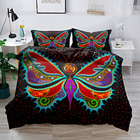Duvet Cover Set butterfly Animal National style 2/3 Piece Bedding Set with 1 or 2 Pillowcase(Single Twin only 1pcs) miniinthebox