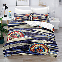 Duvet Cover Set Ethnic Bohemian Flower mandala 2/3 Piece Bedding Set with 1 or 2 Pillowcase(Single Twin only 1pcs) Summer ice cream pizza miniinthebox