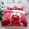 Duvet Cover Set Fruits Cherry Greetings Pumpkins Bones Bats Pennant Image Decorative 2/3 Piece Bedding Set with 1 or 2 Pillowcase(Single Twin only 1pcs) miniinthebox