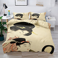 Duvet Cover Set Japanese art Painting Woman National style 2/3 Piece Bedding Set with 1 or 2 Pillowcase(Single Twin only 1pcs) miniinthebox