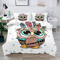Duvet Cover Set owl Animal Skull National style 2/3 Piece Bedding Set with 1 or 2 Pillowcase(Single Twin only 1pcs) miniinthebox