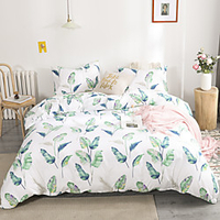 Duvet Cover Sets 3 Piece Rayon / Polyester Floral / Botanical Rainbow Reactive Print Bohemian Style miniinthebox
