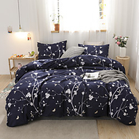 Duvet Cover Sets 3 Piece Rayon / Polyester Floral / Botanical Rainbow Reactive Print Bohemian Style miniinthebox