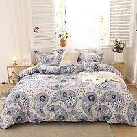Duvet Cover Sets 3 Piece Rayon / Polyester Floral / Botanical Rainbow Reactive Print Bohemian Style miniinthebox
