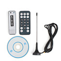 DVB-T Digital TV USB 2.0 Dongle with Remote Control (Silver)