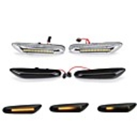 Dynamic LED Side Marker Indicator Repeater Lights WhiteAmber For E36 E46 E90 E91 E92 E93 E60 E61 E81 E82 E87 E88 X1 X3 X5