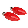 E12 0.3W 1-LED 15LM Red Light Candle Lamp Bulb (2-Pack,  110-220V)