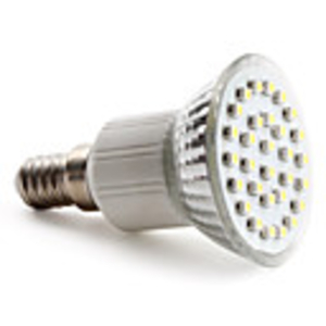 E14 3528 SMD 30-LED White 70-90LM Light Bulb (230V,  1-2W)