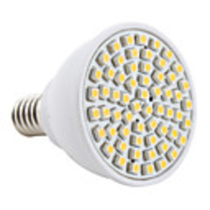 E14 3528 SMD 60-LED 2800-3200K 200Lm Warm White Light Bulb 230V