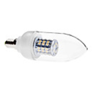 E14 3.5W 48x3528 SMD 230-250LM 3000-3500K Warm White Light LED Candle Bulb (110V/220V)