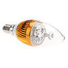 E14 3W 270-290LM 2800-3300K Warm White Light Golden Shell LED Candle Bulb (85-265V)