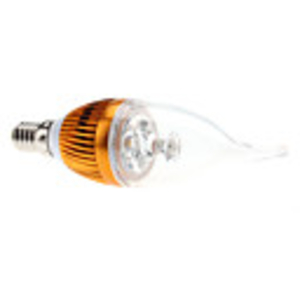 E14 3W 270-290LM 3000-3500K Warm White Light Golden Shell LED Candle Bulb (85-265V)