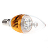 E14 3W 270-290LM 5800-6300K Natural White Light Golden Shell LED Candle Bulb (85-265V)