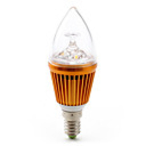 E14 3W 2800-3200K Warm White Gold Cover LED Candle Bulb (85-265V)