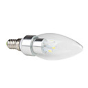 E14 3W LED 3-LED 270LM 6000-6500K White Light Candle Lamp Bulb (220V)