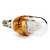 E14 3x1W 270LM 6000-6500K White Light Candle Lamp LED Bulb (85-265V)
