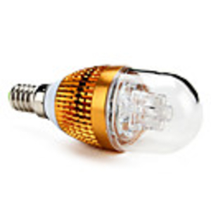 E14 3x1W 270LM 6000-6500K White Light Candle Lamp LED Bulb (85-265V)
