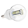 E14 5W 102x3528 SMD 400-420LM 6000-6500K Natural White Light LED Ball Bulb (110V/220V)