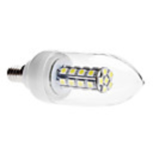 E14 6W 30x5050 SMD 420-450LM 6000-6500K Natural White Light LED Candle Bulb (85-265V)