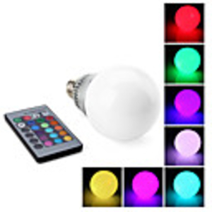E27 10W RGB Light Remote Controlled LED Ball Bulb (85-265V)