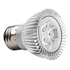 E27 3 1W 3-LED 270LM 6000-6500K White Light Bulb (85-265V)