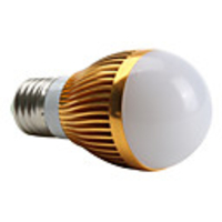 E27 3-LED 270-300Lm 3000K Warm White Light Bulb (220V,  3W)