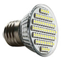 E27 3528 SMD 60-LED White 150-180LM Light Bulb (230V,  3-3.5W)