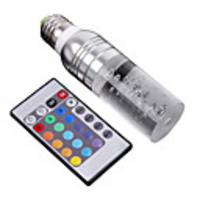 E27 3W 195LM RGB Light Crystal LED Candle Bulb (110-240V)