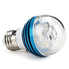 E27 3x1W 270LM 3000-3500K Warm White Light Blue Cover Ball Bulb (85-265V)