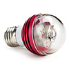 E27 3x1W 270LM 3000-3500K Warm White Pink Cover Light Ball Bulb (85-265V)