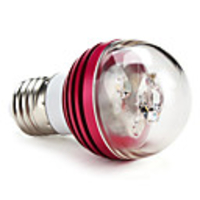 E27 3x1W 270LM 3000-3500K Warm White Pink Cover Light Ball Bulb (85-265V)