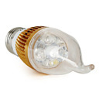 E27 4-LED 4W 360LM White LED Candle Bulbs (85-265V)