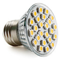 E27 5050 SMD 24-LED Warm White 130-150LM Light Bulb (230V,  3-3.5W)