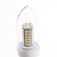 E27 5.5W 102x3528 SMD 500-550LM 2700-3500K Warm White Light LED Candle Bulb (220-240V)