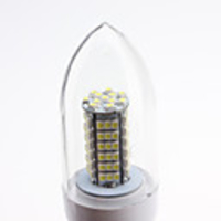 E27 5.5W 102x3528 SMD 500-550LM 5500-6500K Natural White Light LED Candle Bulb (220-240V)