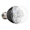 E27 5x1W 400-450LM 3000-3500K Warm White Light Black Cover LED Ball Bulb (85-265V)