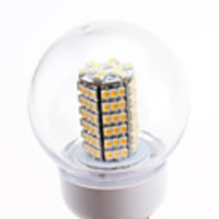 E27 7W 120x3528 SMD 580-630LM 2700-3500K Warm White Light LED Ball Bulb (220-240V)