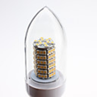 E27 7W 120x3528 SMD 580-630LM 2700-3500K Warm White Light LED Candle Bulb (220-240V)