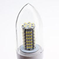 E27 7W 120x3528 SMD 580-630LM 5500-6500K Natural White Light LED Candle Bulb (220-240V)