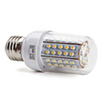 E27 SMD 3528 66-LED 430LM 2800-3200K Warm White Light Bulb with Cover