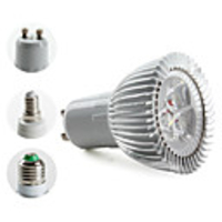 E27/E14/GU10 3-LED 270LM 6000K Natural White Light Spot Bulb (85-265V)