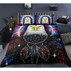 Eagle Print 3-Piece Duvet Cover Set Hotel Bedding Sets Comforter Cover with Soft Lightweight Microfiber,  Include 1 Duvet Cover,  2 Pillowcases for Double/Queen/King(1 Pillowcase for Twin/Single)