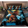 Eagle Print 3-Piece Duvet Cover Set Hotel Bedding Sets Comforter Cover with Soft Lightweight Microfiber,  Include 1 Duvet Cover,  2 Pillowcases for Double/Queen/King(1 Pillowcase for Twin/Single) miniinthebox